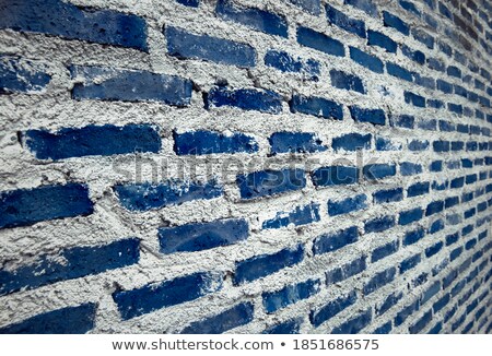 Сток-фото: Diagonal White And Blue Old Cement Wall