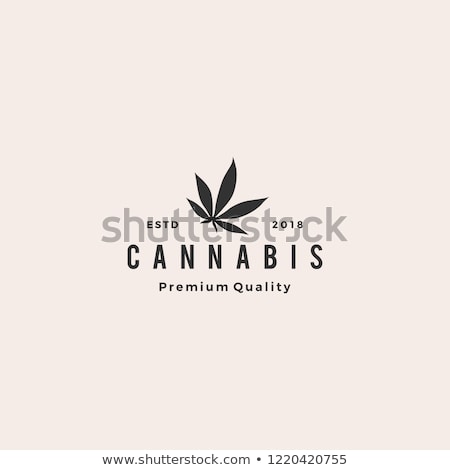 Stock fotó: Cannabis Hemp Leaf Logo