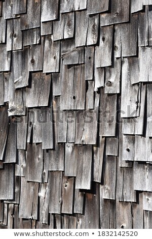 Stock fotó: Old Battered Wall Are Covered With Boards