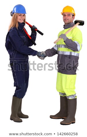 Stock photo: Tradespeople Shaking Hands