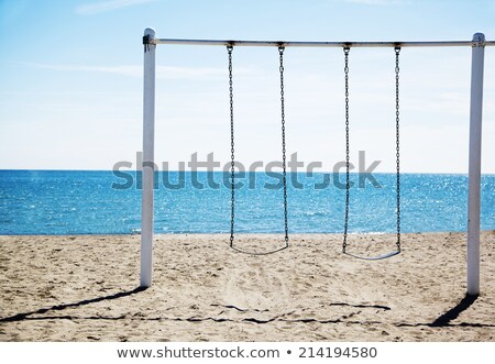 Foto stock: Two Empty Swings