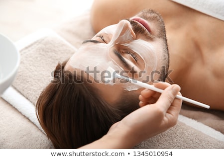 Stock fotó: Applying Cosmetic Mask
