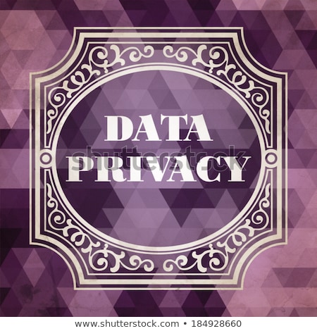 Foto stock: Personal Data Concept Purple Vintage Design