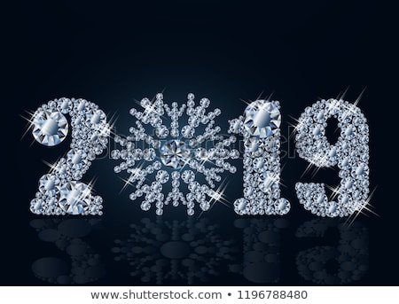 Stok fotoğraf: Diamond New Year Snowflake Vector