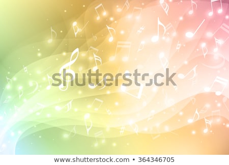 Abstract Musical Background With Notes Wave Stok fotoğraf © n_eri
