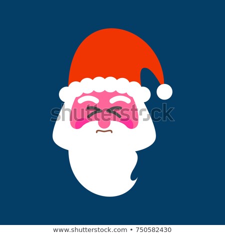 Santa Straining Face Red Face Of Christmas Grandfather Happy N Сток-фото © MaryValery