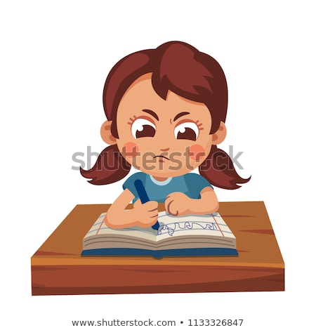 Foto stock: Sad Cartoon Spell Book