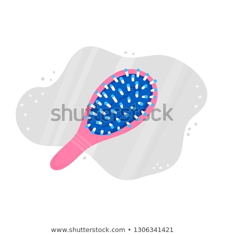 Foto stock: Massage Comb Colorful Hand Drawn Hair Brush Female Miniature Hairbrush Accessory