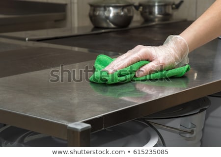 Сток-фото: Janitors Cleaning Kitchen