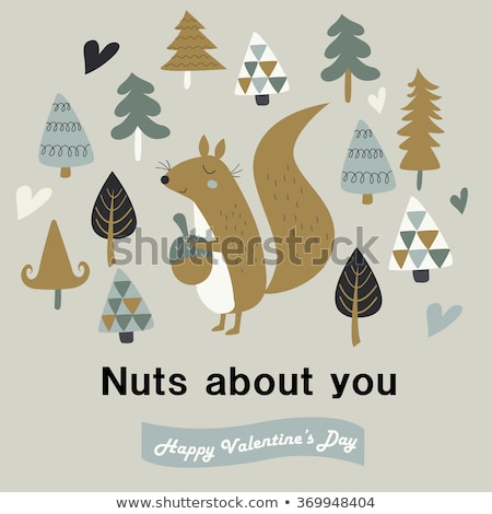 [[stock_photo]]: Valentines Card With Squirrel And Funny Message