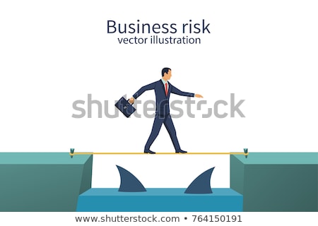 Foto stock: A Man Walking With Sharks