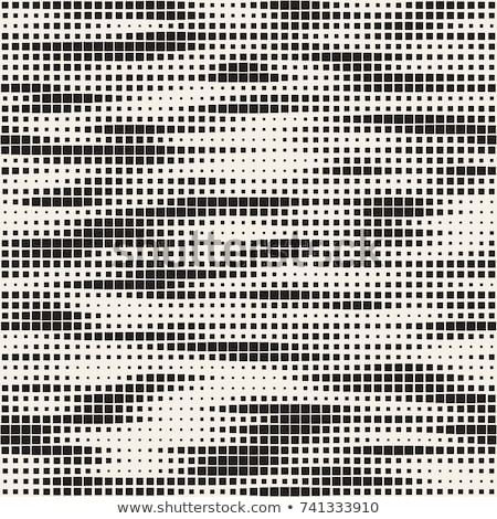 Foto stock: Repeating Rectangle Shape Halftone Vector Seamless Monochrome Pattern