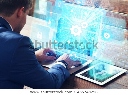 Foto stock: Technology Implementation Concept Icon With Text