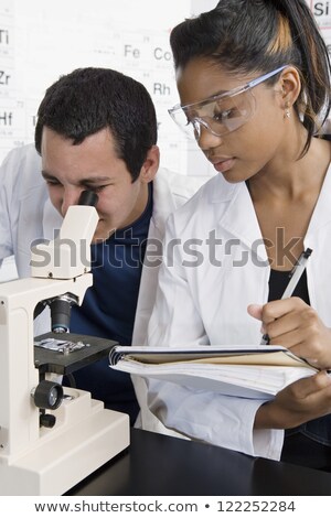ストックフォト: Portrait Of Two Students In A Lab