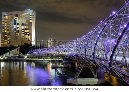 Сток-фото: Helix Bridge At Night