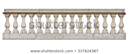 Stock fotó: Old Stone Baluster Railing