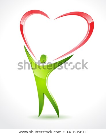 [[stock_photo]]: Omme · et · coeur · brillant · rouge