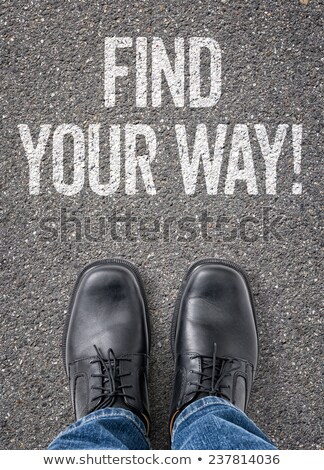 Foto stock: Text On The Floor - Find Your Way