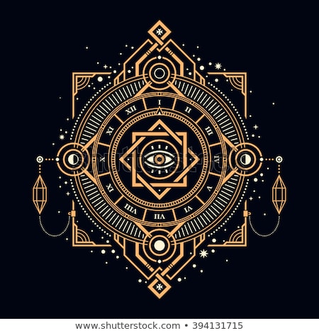 Foto stock: Sacred Geometric Alchemy Symbol Poster