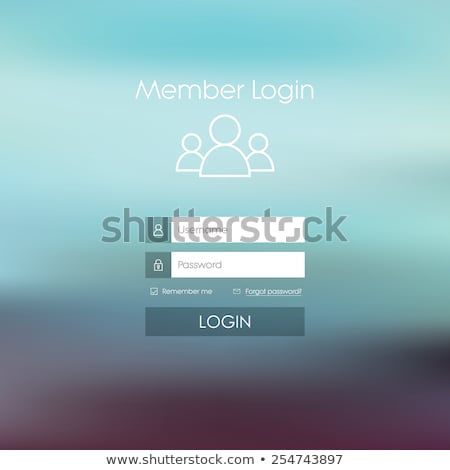 Сток-фото: Elegant Ui Login Form Design On Blurred Background