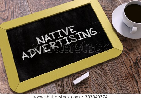 ストックフォト: Hand Drawn Native Advertising Concept On Chalkboard