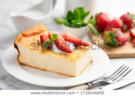 Stockfoto: Cottage Cheese Casserole Sweet Breakfast
