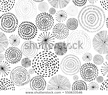 Сток-фото: Hand Drawn Flowers Seamless Pattern