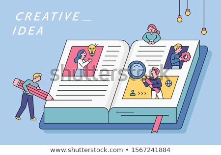 Foto stock: Search Concept - Flat Design Style Colorful Illustration