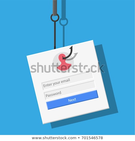 Stok fotoğraf: Internet Phishing A Login And Password Concept Flat Vector Illustration