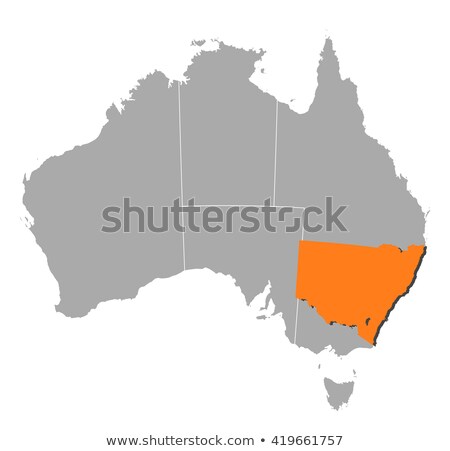 Map Of Australia New South Wales Highlighted Foto stock © Schwabenblitz
