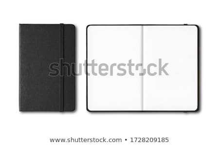 Open Black Notebook Stok fotoğraf © Daboost