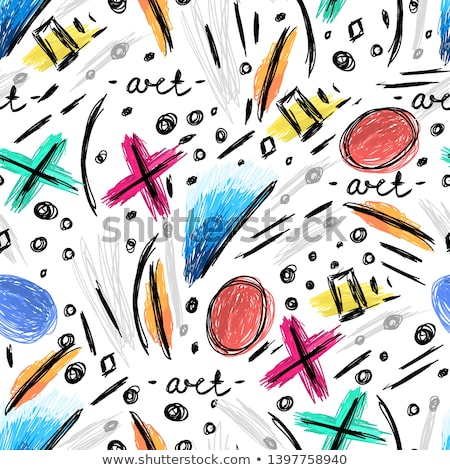 Stock fotó: Abstract Seamless Pattern With Hand Drawn Scribbles Scruffy Doodles Modern Art Creative Backgroun