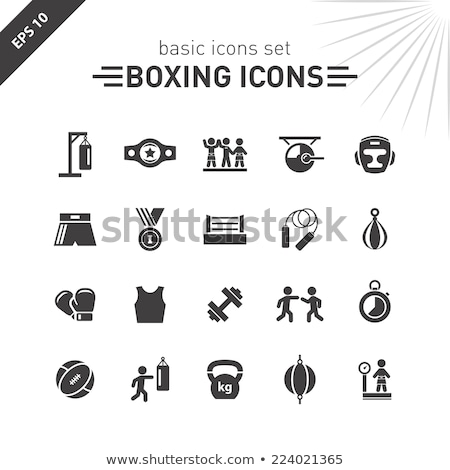 Zdjęcia stock: Boxing Icon Set