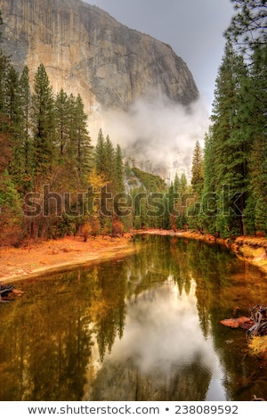 ストックフォト: El Capitan Bridal Viel Merced River Yosemite National Park