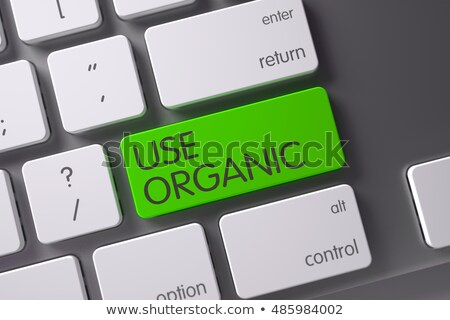 Foto stock: Use Organic - Concept On Green Keyboard Button