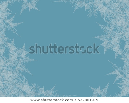 Foto stock: Ice Pattern On Winter Glass
