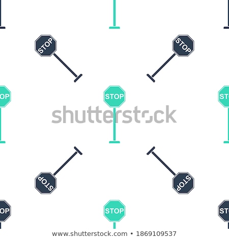 Foto stock: Seamless Pattern Of Traffic Laws Icons