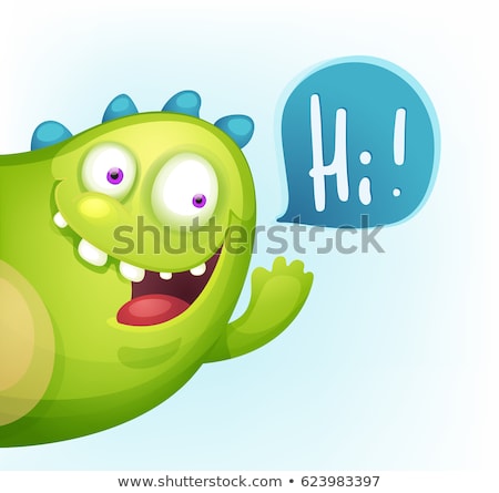 Stock foto: Cartoon Demon Waving