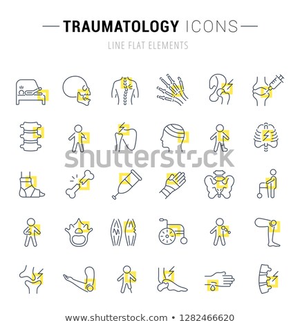 Stok fotoğraf: Orthopedic Collection Elements Vector Icons Set