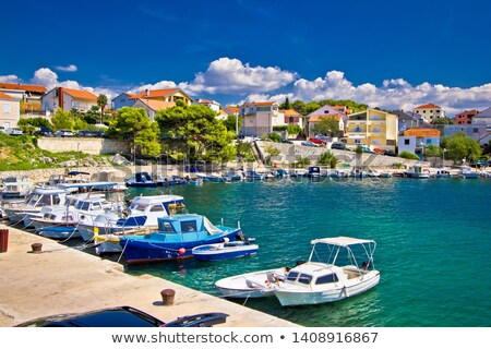 Sibenik Bay Croatia View From The Sea Stockfoto © xbrchx