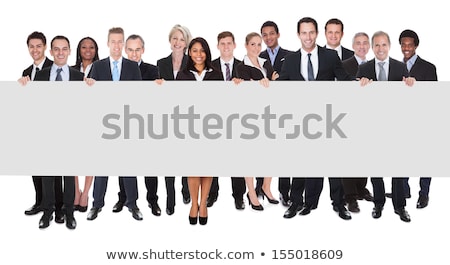 Stock photo: Businesspeople Holding Placard