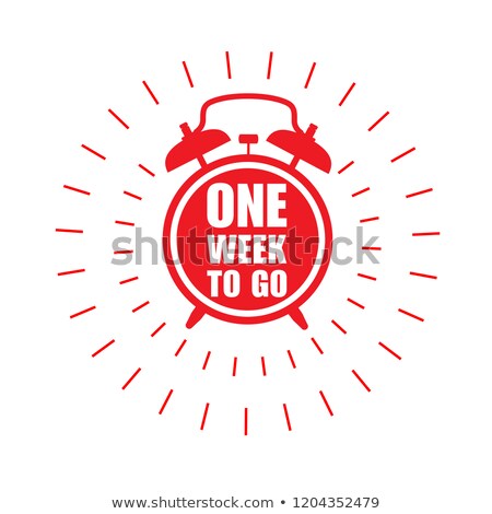 Stok fotoğraf: 1 Week Offer Red Vector Icon Button