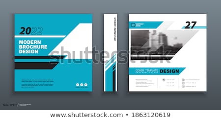 Foto stock: Office Work Square Vector Blue Icon Design Set