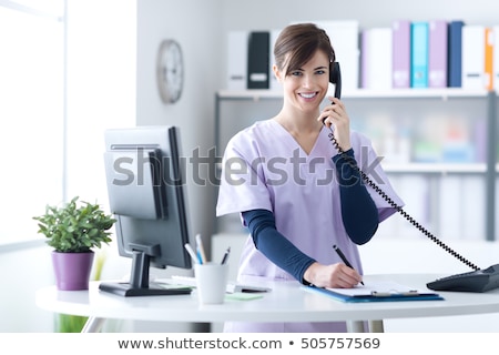 Foto stock: Reception Of Doctor In Clinic