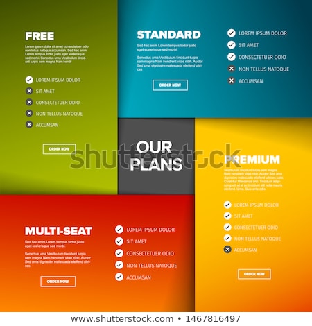 Stockfoto: Four Product Service Options Template