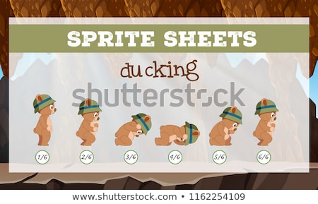 Stock photo: Bear Sprite Sheets Ducking