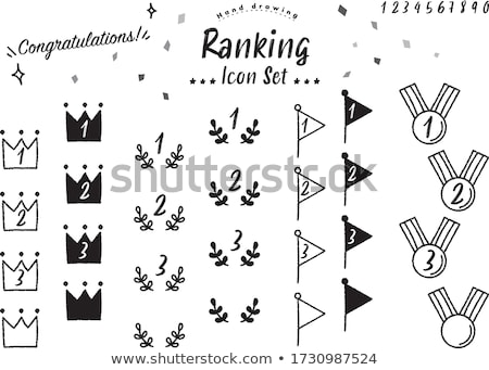 Foto stock: Illustration Of The Handwriting Award Laurel Set