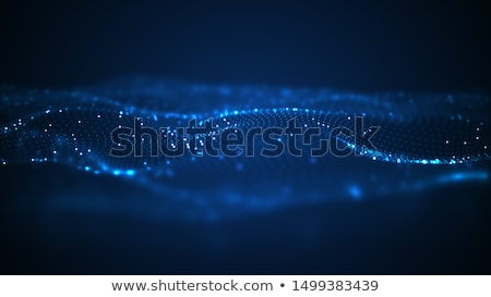 Сток-фото: Digital Glowing Particles Mesh Technology Background Design