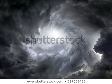 Stockfoto: Thunder Clouds Black Sky