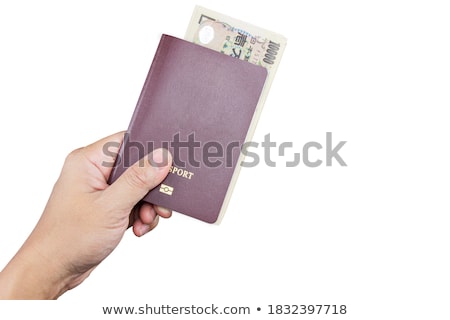 Foto stock: Thailand Passport And Japanese Yen Money